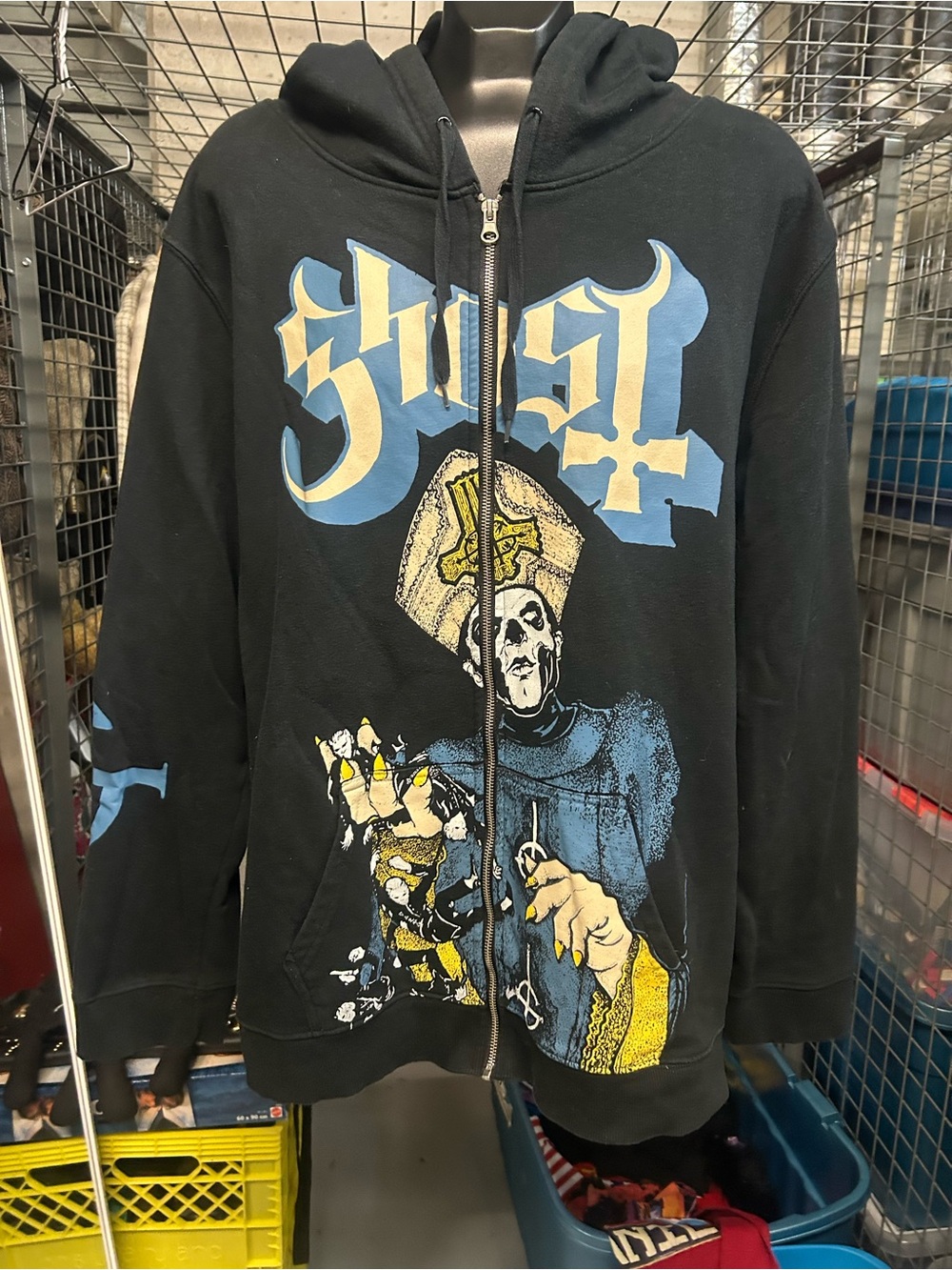 Used Good official Ghost Band PAPA Graphic Zip-Up Hoodie XXL